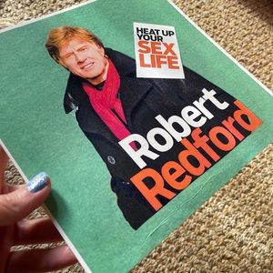 9x9” Square Robert Redford Retro Print Art  On Matte Art Paper